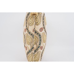 Fabric Pillow,Fabric Pillow 24x24,Beige Water Line Tulip Pattern Turkish Jacquard Fabric Pillow Cover,Throw Pillow,Lumbar Pillow