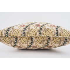 Fabric Pillow,Fabric Pillow 24x24,Beige Water Line Tulip Pattern Turkish Jacquard Fabric Pillow Cover,Throw Pillow,Lumbar Pillow