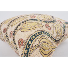 Fabric Pillow,Fabric Pillow 24x24,Beige Water Line Tulip Pattern Turkish Jacquard Fabric Pillow Cover,Throw Pillow,Lumbar Pillow