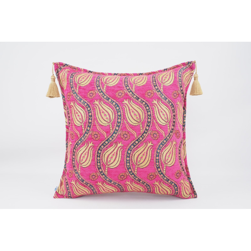 Fabric Pillow,Fabric Pillow 24x24,Mazenda Pink Water Line Tulip Pattern Turkish Jacquard Fabric Pillow Cover,Throw Lumbar Pillow Fabric Pillow,Fabric Pillow 24x24,Mazenda Pink Water Line Tulip Pattern Turkish Jacquard Fabric Pillow Cover,Throw Lumbar Pillow