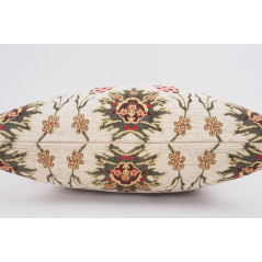 Fabric Pillow, Fabric Pillow 24x24, Beige Topkapi Palace Tulip Pattern Turkish Jacquard Fabric Pillow Cover, Throw Pillow Case