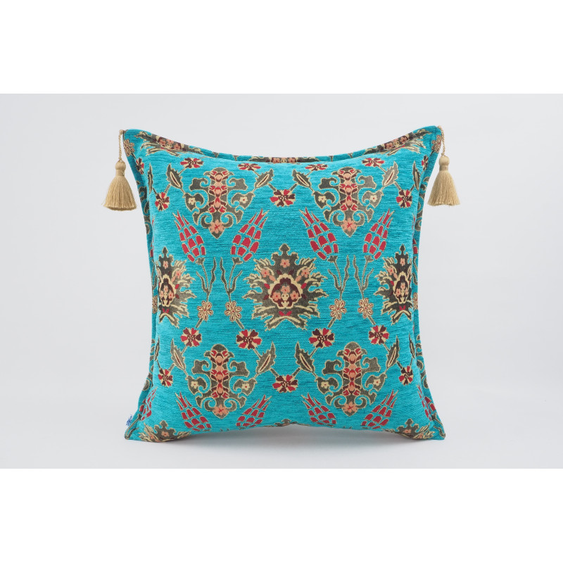 Fabric Pillow,Fabric Pillow 24x24,Turquoise Blue Topkapi Palace Tulip Pattern Turkish Jacquard Fabric Pillow Case, Throw Pillow Fabric Pillow,Fabric Pillow 24x24,Turquoise Blue Topkapi Palace Tulip Pattern Turkish Jacquard Fabric Pillow Case, Throw Pillow