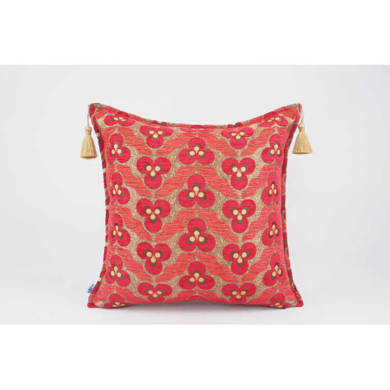 Fabric Pillow, Fabric Pillow 24x24, Red Tiger Eyes Pattern Turkish Jacquard Fabric Pillow Cover, Decorative Throw Lumbar Pillow Fabric Pillow, Fabric Pillow 24x24, Red Tiger Eyes Pattern Turkish Jacquard Fabric Pillow Cover, Decorative Throw Lumbar Pillow