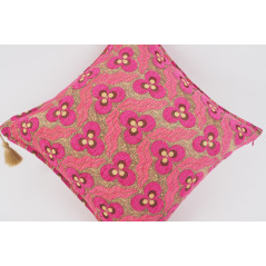 Fabric Pillow, Fabric Pillow 24x24,Mazenda Pink Tiger Eyes Pattern Turkish Jacquard Fabric Pillow Cover,Throw and Lumbar Pillow