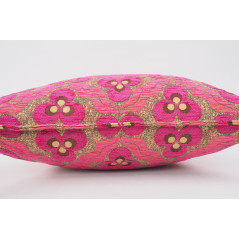 Fabric Pillow, Fabric Pillow 24x24,Mazenda Pink Tiger Eyes Pattern Turkish Jacquard Fabric Pillow Cover,Throw and Lumbar Pillow