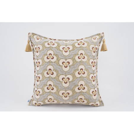 Fabric Pillow, Fabric Pillow 24x24,Beige Tiger Eyes Pattern Turkish Jacquard Fabric Pillow Cover,Decorative Throw Lumbar Pillow