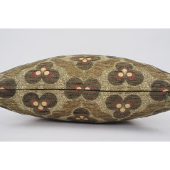Fabric Pillow,Fabric Pillow 24x24, Moss Green Tiger Eyes Pattern Turkish Jacquard Fabric Pillow, Decorative Throw Lumbar Pillow