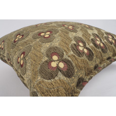 Fabric Pillow,Fabric Pillow 24x24, Moss Green Tiger Eyes Pattern Turkish Jacquard Fabric Pillow, Decorative Throw Lumbar Pillow