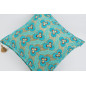Fabric Pillow, Fabric Pillow 24x24, Turquoise Blue Tiger Eyes Pattern Turkish Jacquard Fabric Pillow Cover, Throw Lumbar Pillow Fabric Pillow, Fabric Pillow 24x24, Turquoise Blue Tiger Eyes Pattern Turkish Jacquard Fabric Pillow Cover, Throw Lumbar Pillow