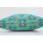 Fabric Pillow, Fabric Pillow 24x24, Turquoise Blue Tiger Eyes Pattern Turkish Jacquard Fabric Pillow Cover, Throw Lumbar Pillow Fabric Pillow, Fabric Pillow 24x24, Turquoise Blue Tiger Eyes Pattern Turkish Jacquard Fabric Pillow Cover, Throw Lumbar Pillow