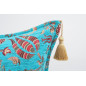 Fabric Pillow, Fabric Pillow 24x24, Turquoise Blue Caucasus Carnation Pattern Turkish Fabric Pillow, Decorative Bohemian Pillow Fabric Pillow, Fabric Pillow 24x24, Turquoise Blue Caucasus Carnation Pattern Turkish Fabric Pillow, Decorative Bohemian Pillow