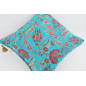 Fabric Pillow, Fabric Pillow 24x24, Turquoise Blue Caucasus Carnation Pattern Turkish Fabric Pillow, Decorative Bohemian Pillow Fabric Pillow, Fabric Pillow 24x24, Turquoise Blue Caucasus Carnation Pattern Turkish Fabric Pillow, Decorative Bohemian Pillow