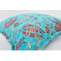 Fabric Pillow, Fabric Pillow 24x24, Turquoise Blue Caucasus Carnation Pattern Turkish Fabric Pillow, Decorative Bohemian Pillow Fabric Pillow, Fabric Pillow 24x24, Turquoise Blue Caucasus Carnation Pattern Turkish Fabric Pillow, Decorative Bohemian Pillow