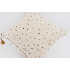 Fabric Pillow,Fabric Pillow 24x24, Beige Arabian Night Pattern Turkish Jacquard Fabric Pillow Cover, Throw Pillow,Lumbar Pillow