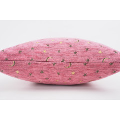 Fabric Pillow,Fabric Pillow 24x24,Pale Pink Arabian Night Pattern Turkish Jacquard Fabric Pillow Cover, Throw And Lumbar Pillow