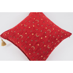Fabric Pillow, Fabric Pillow 24x24, Red Arabian Night Pattern Turkish Jacquard Fabric Pillow Cover, Throw Pillow, Lumbar Pillow
