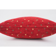 Fabric Pillow, Fabric Pillow 24x24, Red Arabian Night Pattern Turkish Jacquard Fabric Pillow Cover, Throw Pillow, Lumbar Pillow