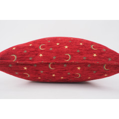 Fabric Pillow, Fabric Pillow 24x24, Red Arabian Night Pattern Turkish Jacquard Fabric Pillow Cover, Throw Pillow, Lumbar Pillow