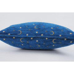 Fabric Pillow,Fabric Pillow 24x24,Navy Blue Arabian Night Pattern Turkish Jacquard Fabric Pillow Cover, Throw And Lumbar Pillow