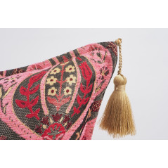 Fabric Pillow,Fabric Pillow 24x24,Pale Pink Morocco Pattern Turkish Jacquard Fabric Pillow Covers,Decorative Throw Lumbar Pillow