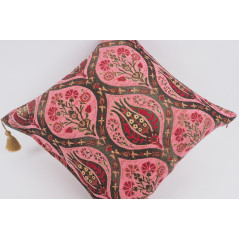 Fabric Pillow,Fabric Pillow 24x24,Pale Pink Morocco Pattern Turkish Jacquard Fabric Pillow Covers,Decorative Throw Lumbar Pillow