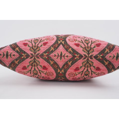 Fabric Pillow,Fabric Pillow 24x24,Pale Pink Morocco Pattern Turkish Jacquard Fabric Pillow Covers,Decorative Throw Lumbar Pillow