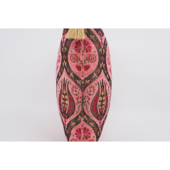 Fabric Pillow,Fabric Pillow 24x24,Pale Pink Morocco Pattern Turkish Jacquard Fabric Pillow Covers,Decorative Throw Lumbar Pillow