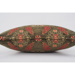 Fabric Pillow,Fabric Pillow 24x24,Moss Green Topkapi Palace Tulip Pattern Turkish Jacquard Fabric Pillow Cover,Throw Pillow Case
