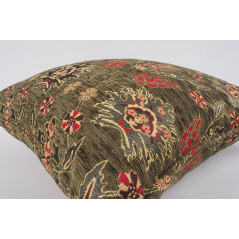 Fabric Pillow,Fabric Pillow 24x24,Moss Green Topkapi Palace Tulip Pattern Turkish Jacquard Fabric Pillow Cover,Throw Pillow Case