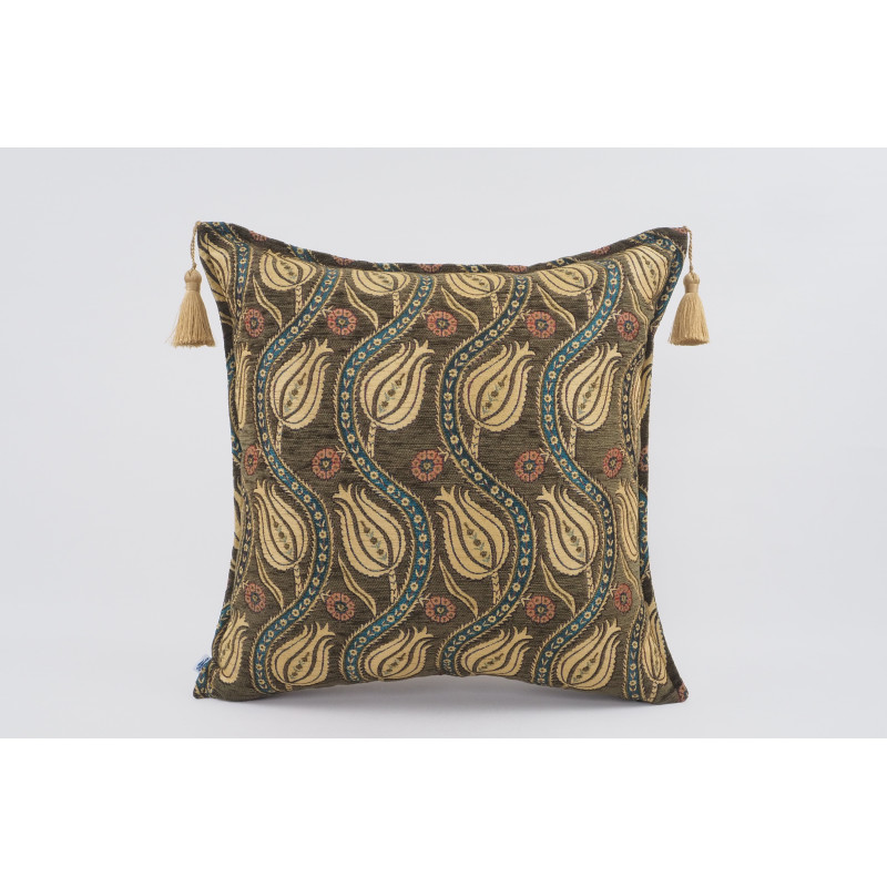 Fabric Pillow,Fabric Pillow 24x24,Moss Green Water Line Tulip Pattern Turkish Jacquard Fabric Pillow, Throw Pillow,Lumbar Pillow Fabric Pillow,Fabric Pillow 24x24,Moss Green Water Line Tulip Pattern Turkish Jacquard Fabric Pillow, Throw Pillow,Lumbar Pillow