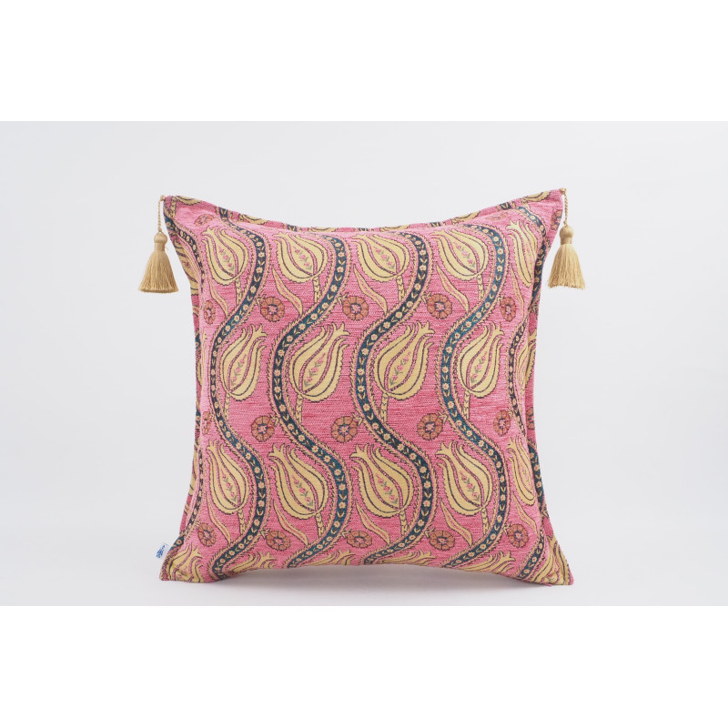 Fabric Pillow,Fabric Pillow 24x24, Pale Pink Water Line Tulip Pattern Turkish Jacquard Fabric Pillow, Throw Pillow,Lumbar Pillow Fabric Pillow,Fabric Pillow 24x24, Pale Pink Water Line Tulip Pattern Turkish Jacquard Fabric Pillow, Throw Pillow,Lumbar Pillow