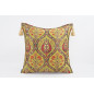 Fabric Pillow, Fabric Pillow 24x24, Pistachio Green Morocco Pattern Turkish Jacquard Fabric Pillow, Decorative  Lumbar Pillow
