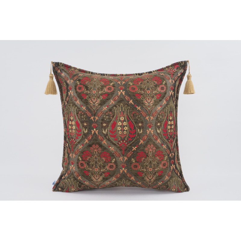 Fabric Pillow, Fabric Pillow 24x24, Moss Green Morocco Pattern Turkish Jacquard Fabric Pillow, Decorative Pillow Fabric Pillow, Fabric Pillow 24x24, Moss Green Morocco Pattern Turkish Jacquard Fabric Pillow, Decorative Pillow
