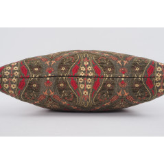 Fabric Pillow, Fabric Pillow 24x24, Moss Green Morocco Pattern Turkish Jacquard Fabric Pillow, Decorative  Lumbar Pillow