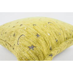 Fabric Pillow,Fabric Pillow 24x24, Pistachio Green Arabian Night Pattern Turkish Jacquard Fabric Pillow Cover, Throw Pillow