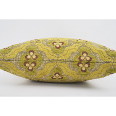 Fabric Pillow, Fabric Pillow 24x24, Pistachio Green Tiger Eyes Pattern Turkish Jacquard Fabric Pillow Cover, Decorative Pillow