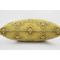Fabric Pillow, Fabric Pillow 24x24, Pistachio Green Tiger Eyes Pattern Turkish Jacquard Fabric Pillow Cover, Decorative Pillow