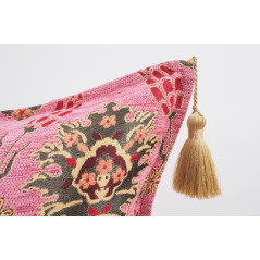 Fabric Pillow, Fabric Pillow 24x24, Pale PinkTopkapi Palace Tulip Pattern Turkish Jacquard Fabric Pillow Cover,Throw Pillow Case