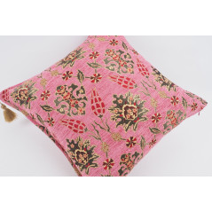 Fabric Pillow, Fabric Pillow 24x24, Pale PinkTopkapi Palace Tulip Pattern Turkish Jacquard Fabric Pillow Cover,Throw Pillow Case