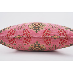 Fabric Pillow, Fabric Pillow 24x24, Pale PinkTopkapi Palace Tulip Pattern Turkish Jacquard Fabric Pillow Cover,Throw Pillow Case