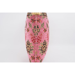 Fabric Pillow, Fabric Pillow 24x24, Pale PinkTopkapi Palace Tulip Pattern Turkish Jacquard Fabric Pillow Cover,Throw Pillow Case