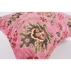 Fabric Pillow, Fabric Pillow 24x24, Pale PinkTopkapi Palace Tulip Pattern Turkish Jacquard Fabric Pillow Cover,Throw Pillow Case