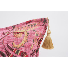 Fabric Pillow,Fabric Pillow 24x24, Pale  Pink Caucasus Carnation Pattern Turkish Fabric Pillow Case, Decorative Bohemian Pillow