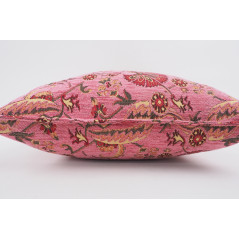 Fabric Pillow,Fabric Pillow 24x24, Pale  Pink Caucasus Carnation Pattern Turkish Fabric Pillow Case, Decorative Bohemian Pillow
