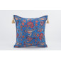 Fabric Pillow, Fabric Pillow 24x24, Navy Blue Caucasus Carnation Pattern Turkish Fabric Pillow Case, Decorative Bohemian Pillow Fabric Pillow, Fabric Pillow 24x24, Navy Blue Caucasus Carnation Pattern Turkish Fabric Pillow Case, Decorative Bohemian Pillow