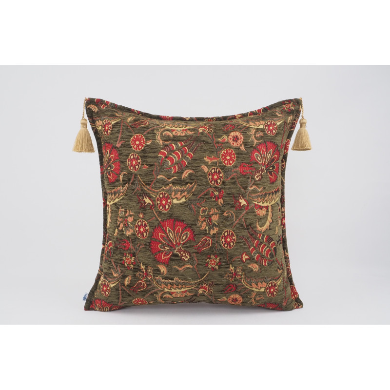 Fabric Pillow, Fabric Pillow 24x24, Moss Green Caucasus Carnation Pattern Turkish Fabric Pillow Case, Decorative Bohemian Pillow Fabric Pillow, Fabric Pillow 24x24, Moss Green Caucasus Carnation Pattern Turkish Fabric Pillow Case, Decorative Bohemian Pillow