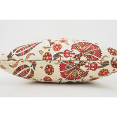 Fabric Pillow, Fabric Pillow 24x24,Beige Caucasus Carnation Pattern Turkish Fabric Pillow Case,Decorative Pillow,Bohemian Pillow