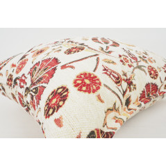 Fabric Pillow, Fabric Pillow 24x24,Beige Caucasus Carnation Pattern Turkish Fabric Pillow Case,Decorative Pillow,Bohemian Pillow
