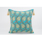 Fabric Pillow,Fabric Pillow 24x24, Turquoise Blue Water Line Tulip Pattern Turkish Jacquard Fabric Pillow, Throw Pillow,Turkish Fabric Pillow,Fabric Pillow 24x24, Turquoise Blue Water Line Tulip Pattern Turkish Jacquard Fabric Pillow, Throw Pillow,Turkish