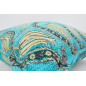 Fabric Pillow,Fabric Pillow 24x24, Turquoise Blue Water Line Tulip Pattern Turkish Jacquard Fabric Pillow, Throw Pillow,Turkish Fabric Pillow,Fabric Pillow 24x24, Turquoise Blue Water Line Tulip Pattern Turkish Jacquard Fabric Pillow, Throw Pillow,Turkish